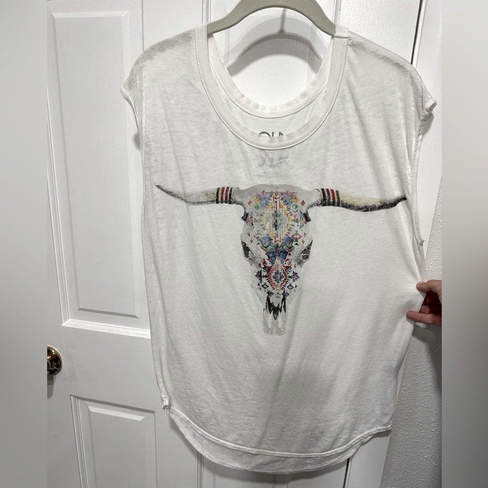 4/$25 Southwest design sheer slub style wide tank women's size small